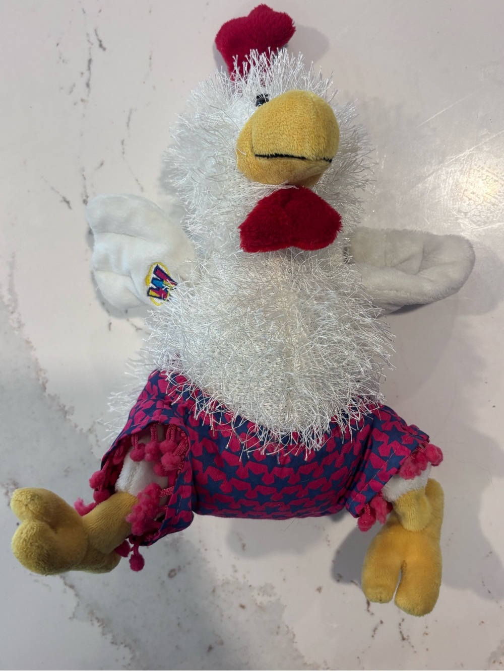 Webkinz hairy chicken plushie🐓 with webkinz shorts